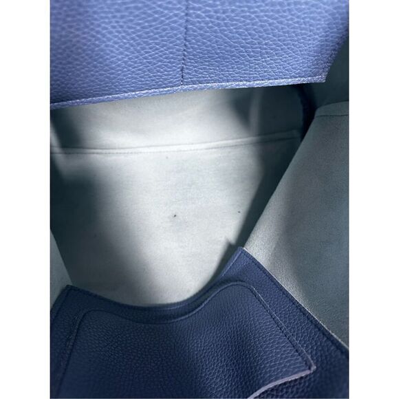 RODAN + FIELDS Blue Leather Purse/Travel Tote Shopper WITH Make-up Bag Pouch - Picture 5 of 16